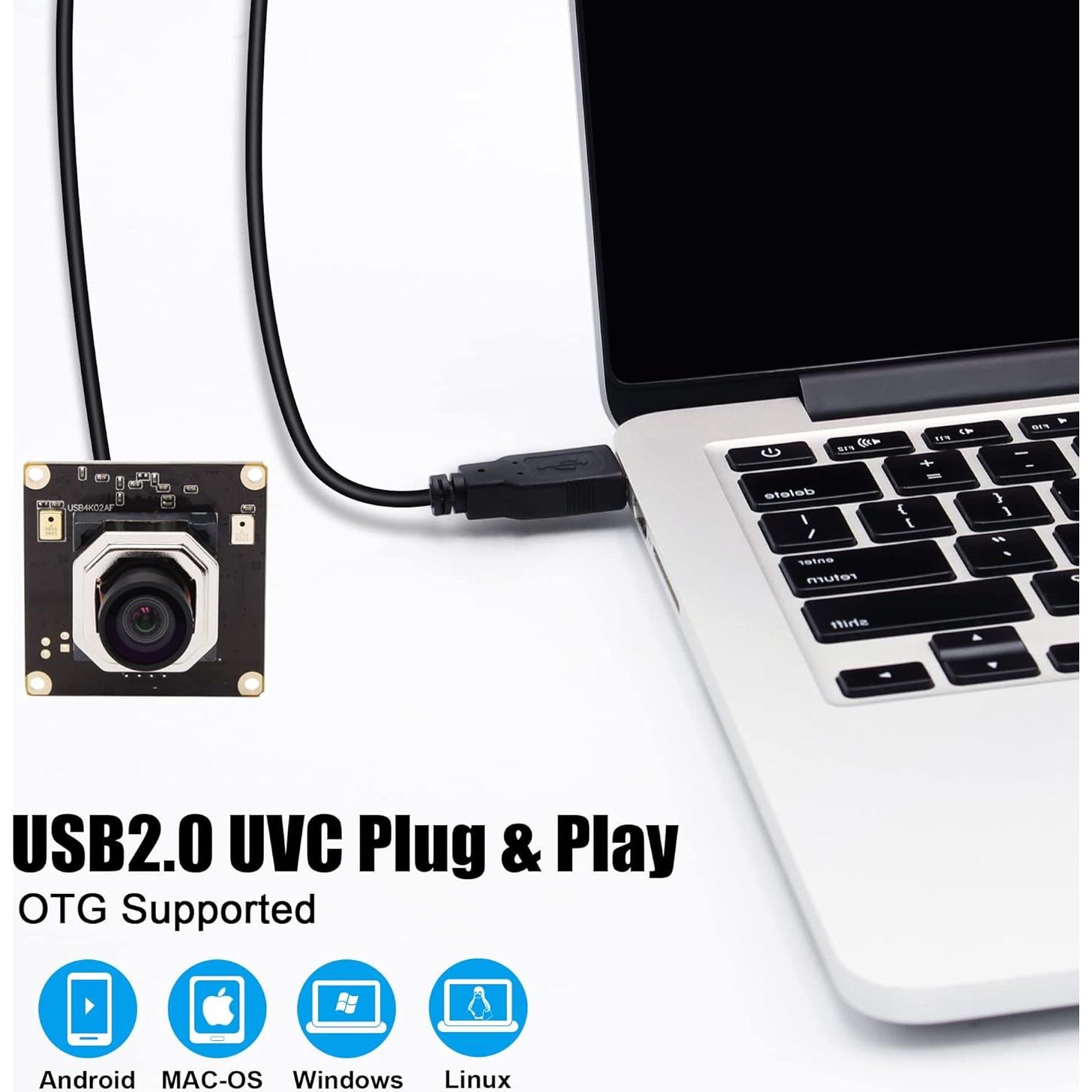 Cámara USB 4K SVPRO con Autofoco y Lente Gran Angular 100°
