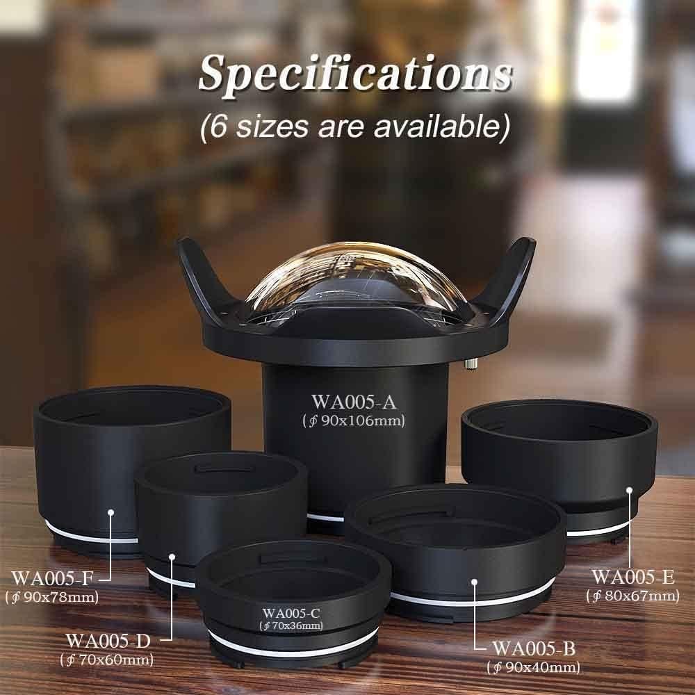 Puerto Dome Acrílico Óptico Seafrogs WA005-E 152mm Gran Angular