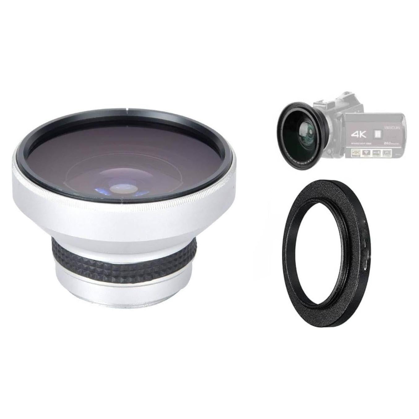 Lente Macro Ojo de Pez 0.42x HD para Cámaras JVC 30.5mm