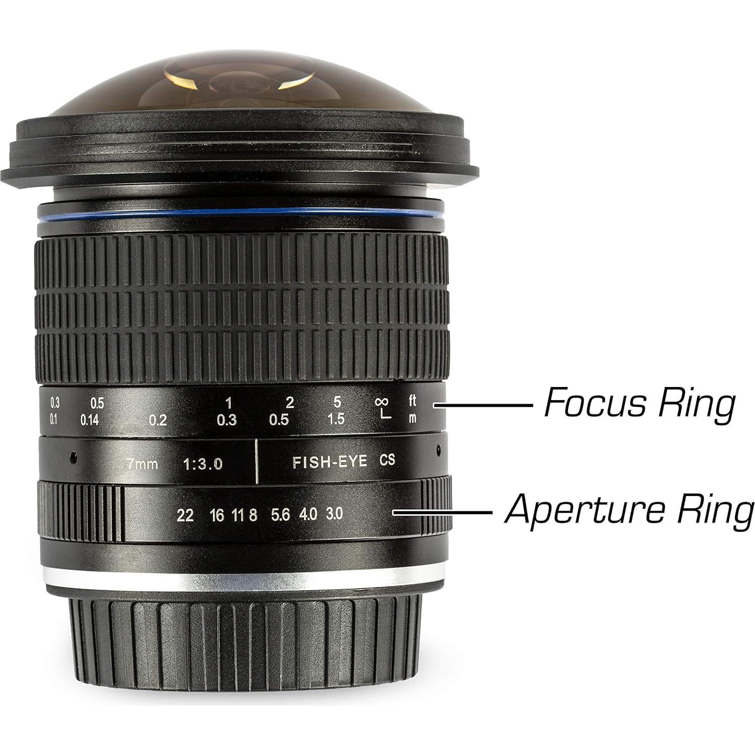 Lente Fisheye Asférico HD 7mm f/3 Ultimaxx para cámaras E