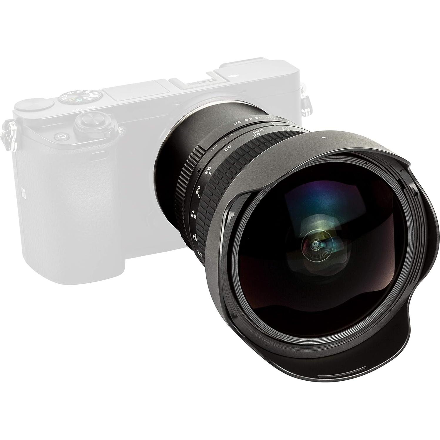 Lente Fisheye Asférico HD 7mm f/3 Ultimaxx para cámaras E