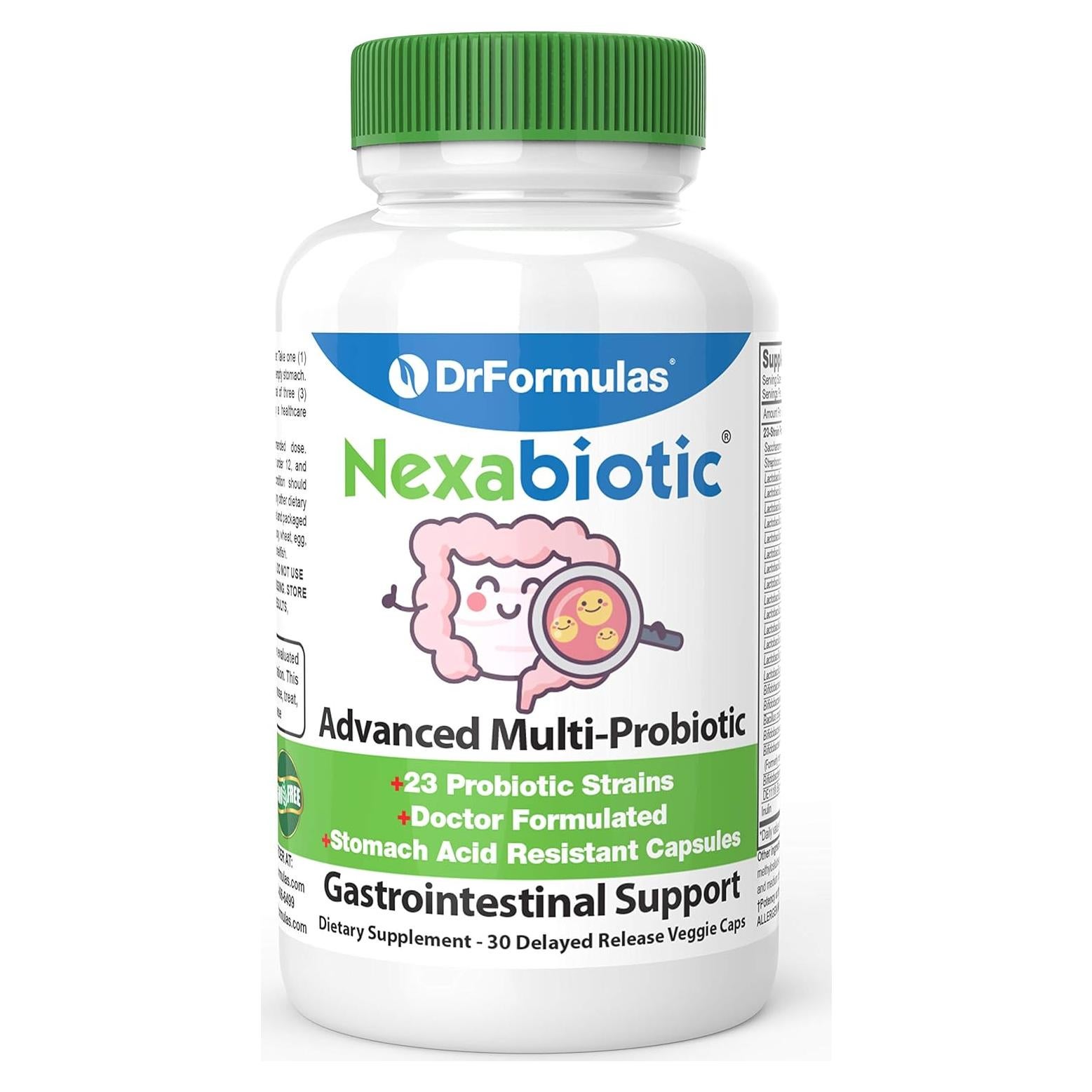 Probioticos Nexabiotic 30 Cápsulas DrFormulas - Lactobacillus y Bifidobacterium