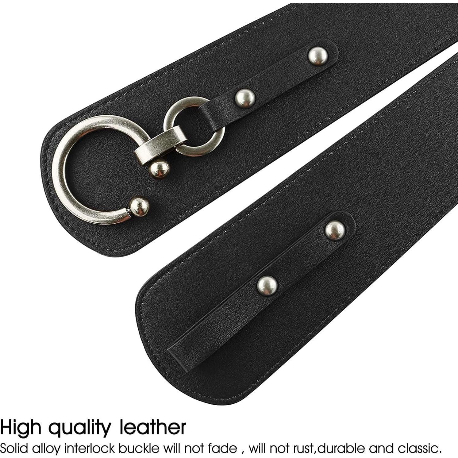 Cinturón Elástico Ancho JASGOOD para Mujeres Negro 73.5x12cm