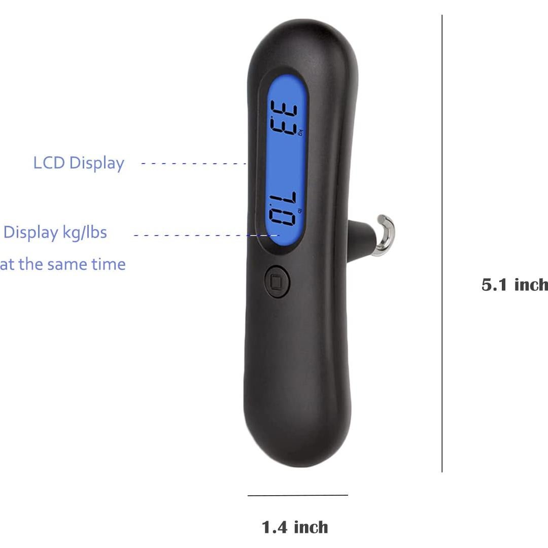Báscula Digital de Arquería NATUMER 50kg Pantalla LCD Negra