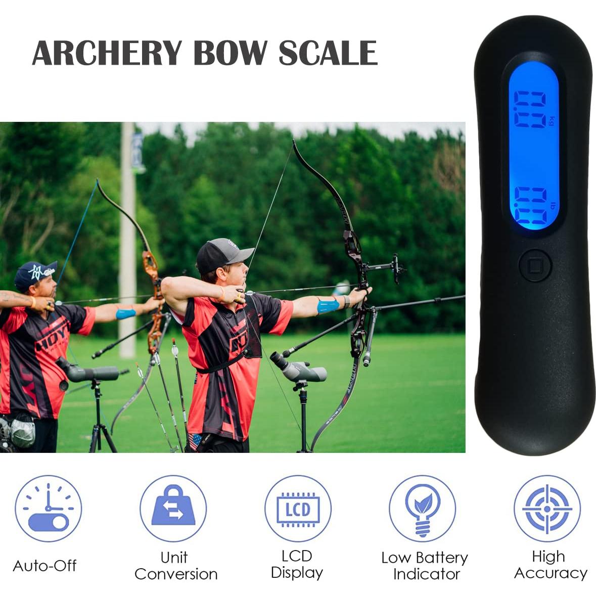 Báscula Digital de Arquería NATUMER 50kg Pantalla LCD Negra