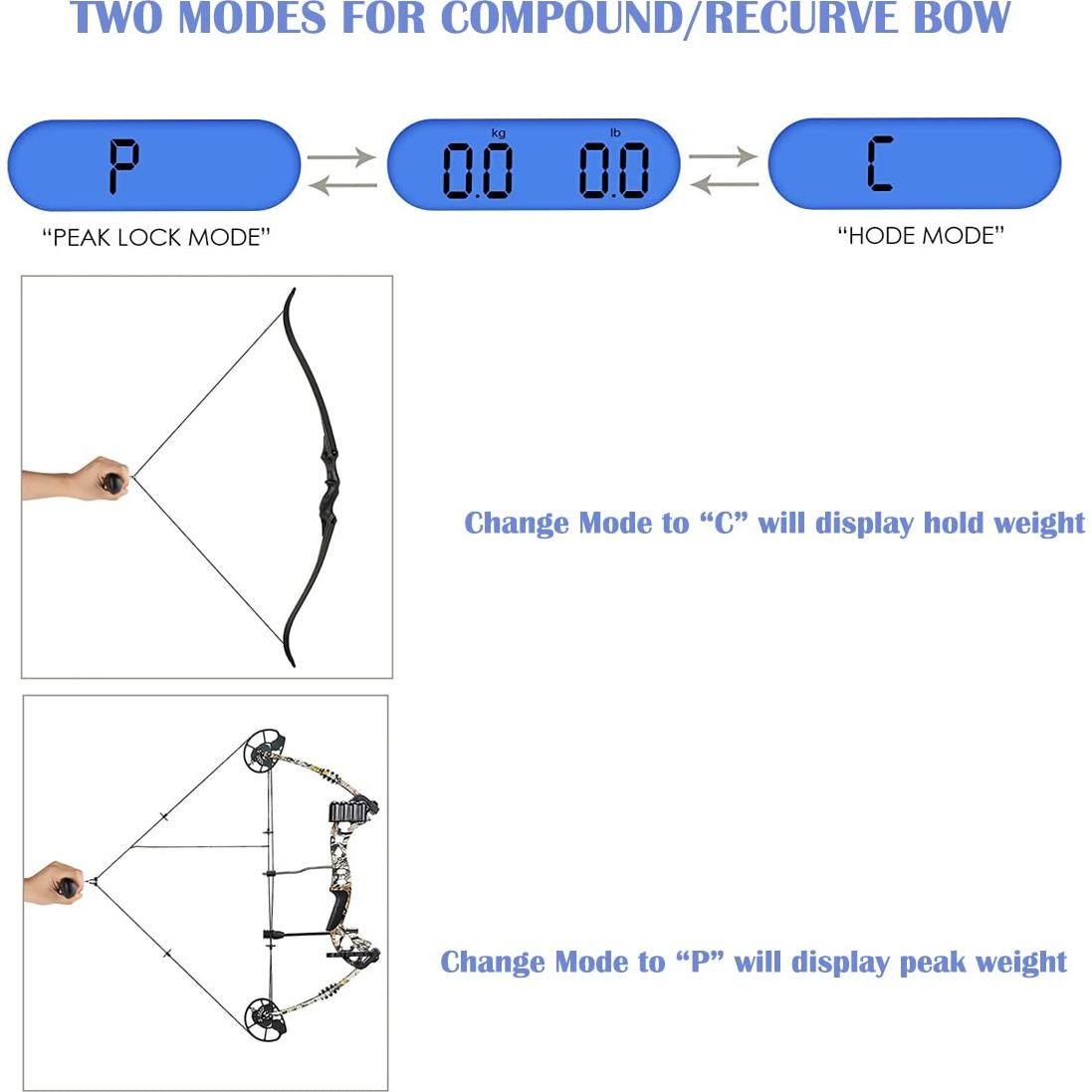Báscula Digital de Arquería NATUMER 50kg Pantalla LCD Negra