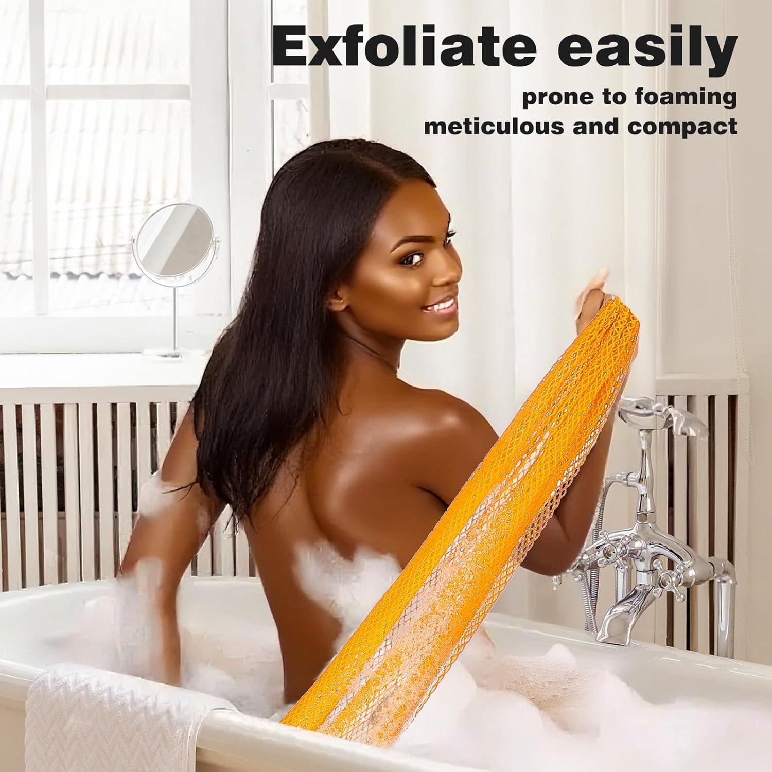 Esponja de Red Africana DTFRLD Naranja Exfoliante 2 Unidades