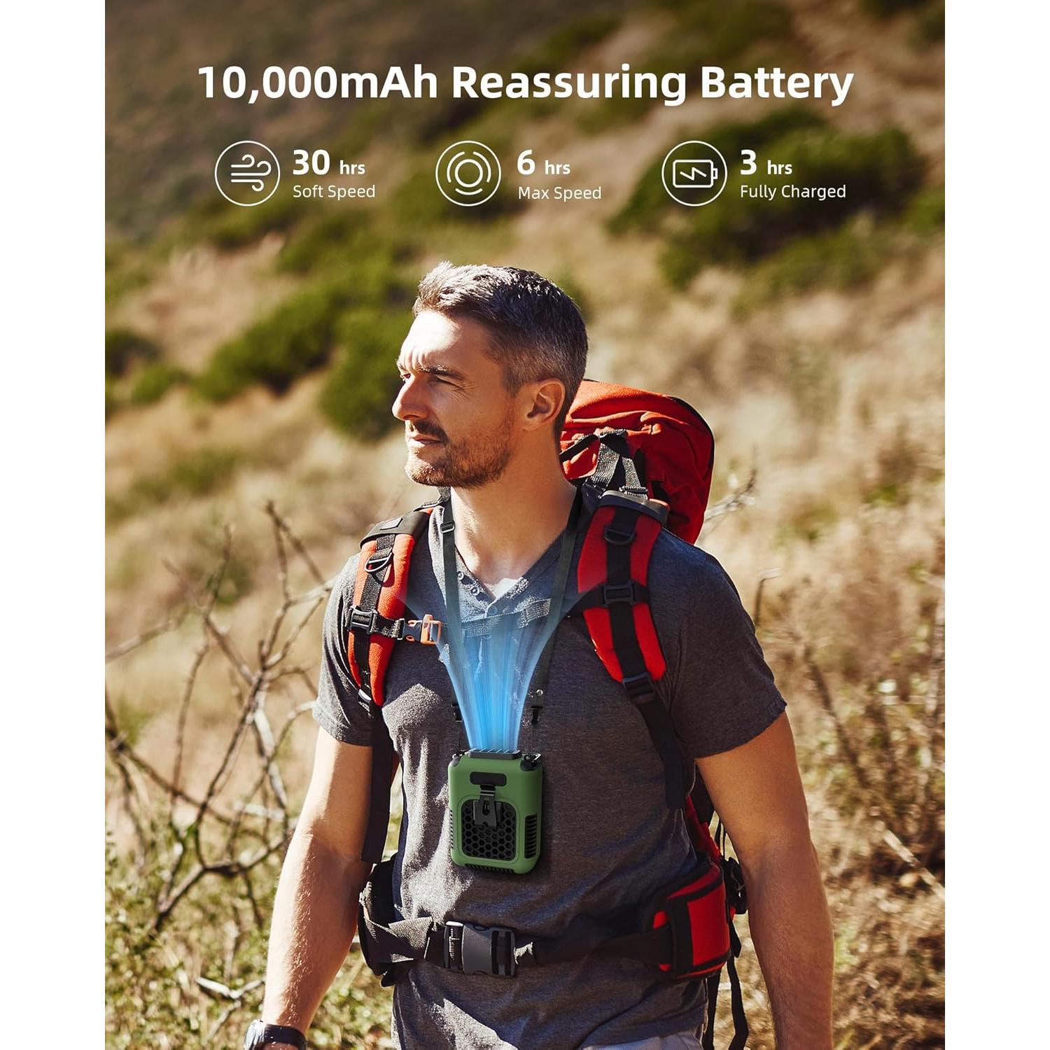 Ventilador Portátil Koonie NF211 10000mAh 3 Velocidades