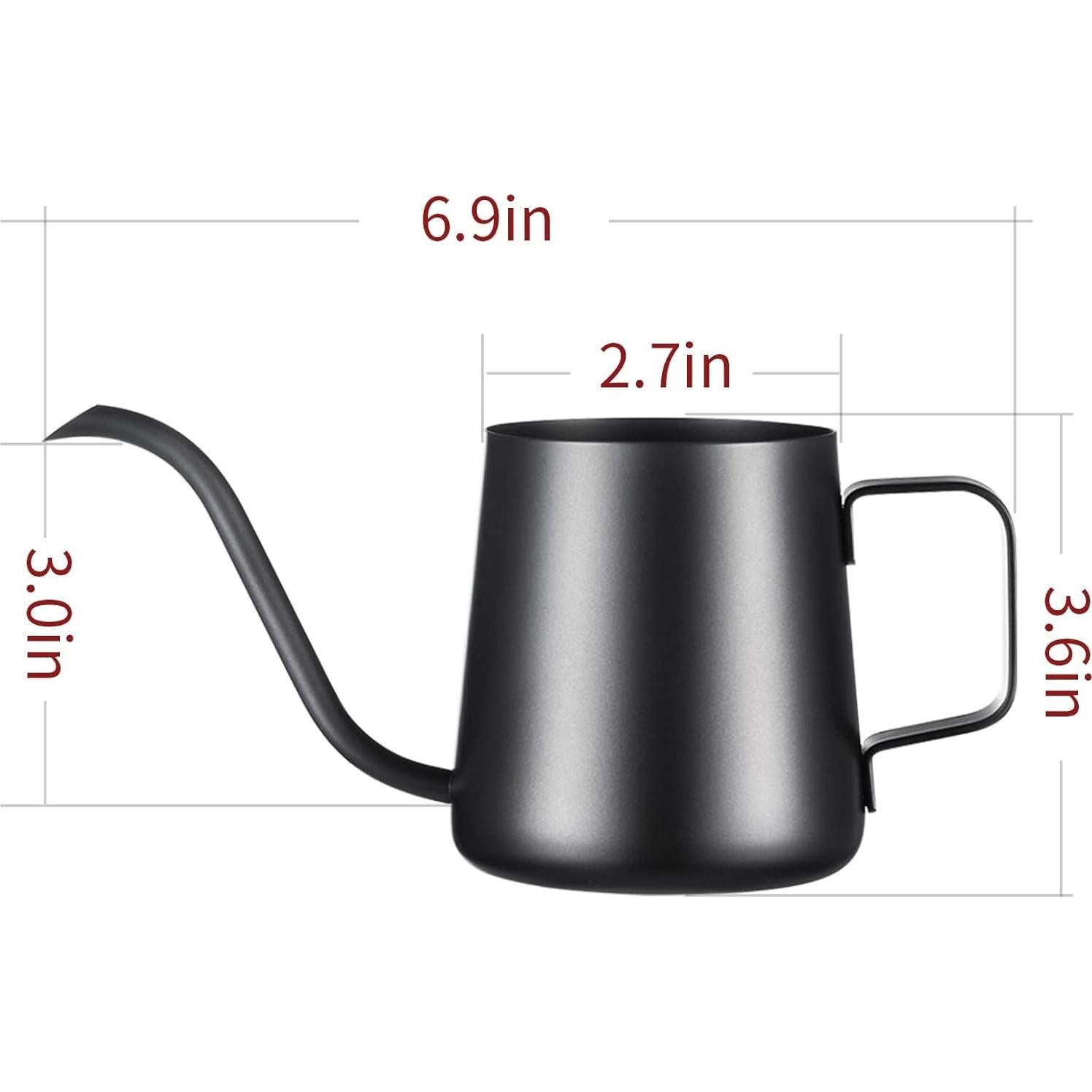 Tetera PARACITY de Acero Inoxidable 350ml con Pico de Ganso