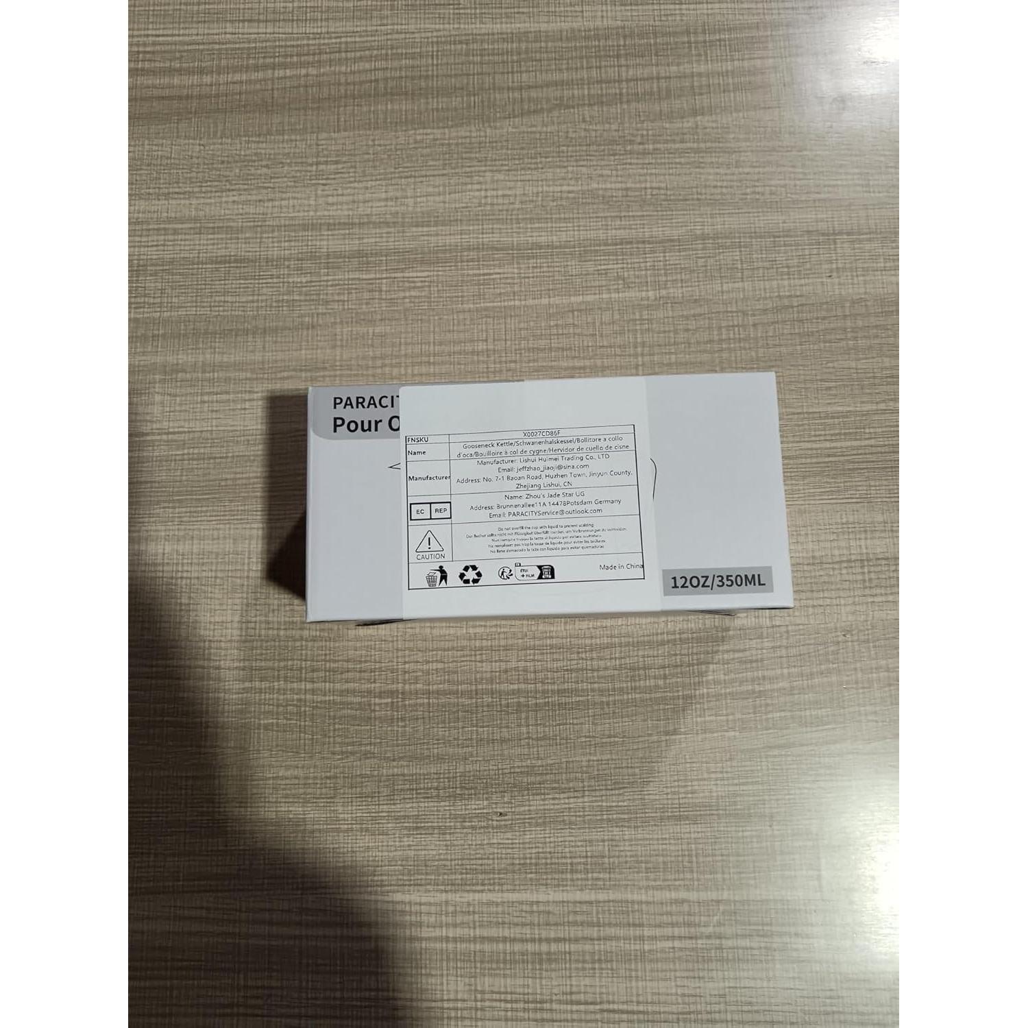 Tetera PARACITY de Acero Inoxidable 350ml con Pico de Ganso