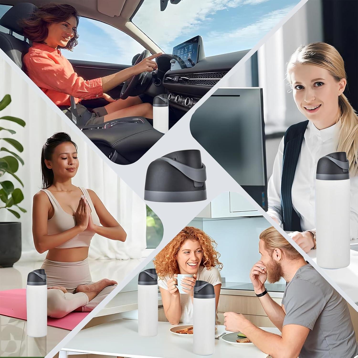 Tapa de Reemplazo Owala Freesip con Popote y Cepillo - Negro