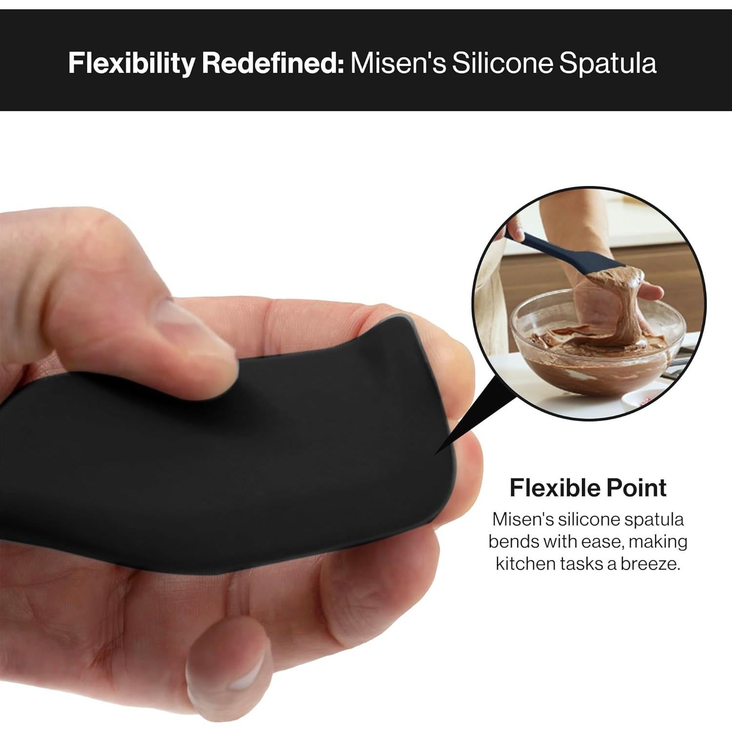 Espátula de Silicona Misen Grande Antiadherente - Apta para Lavavajillas