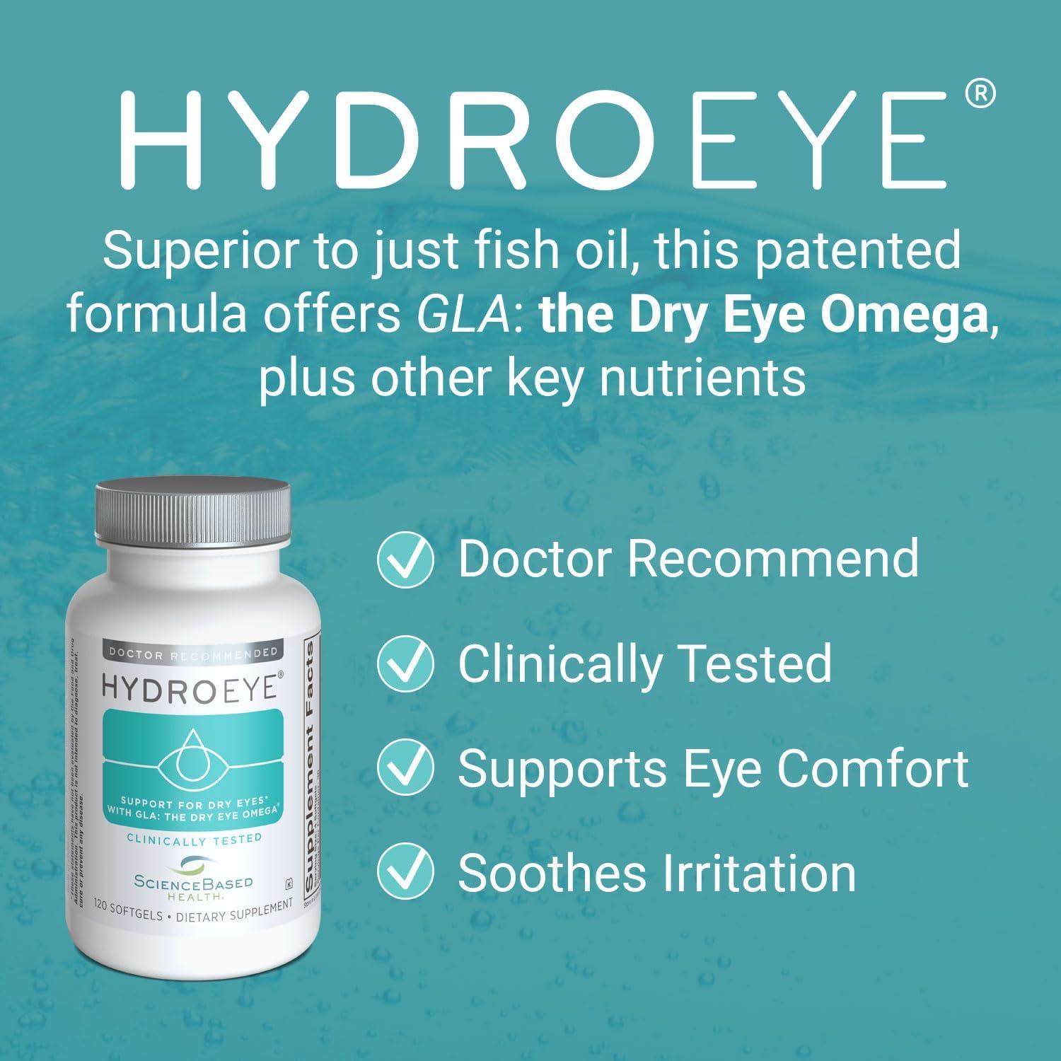Suplemento Ocular HydroEye ScienceBased Health - 120 Softgels