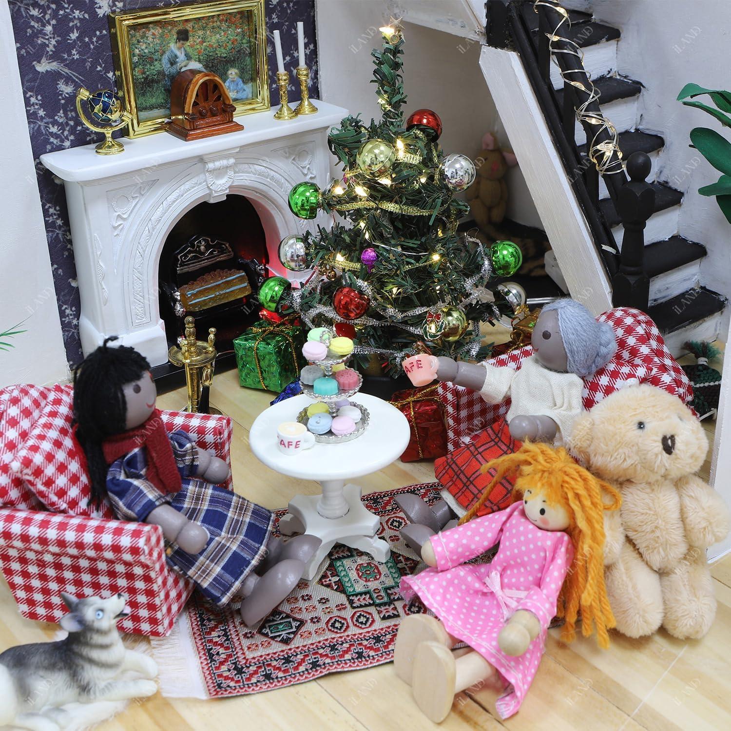 Juego de Muebles para Casa de Muñecas iLAND 1:12 Sofás y Mesa