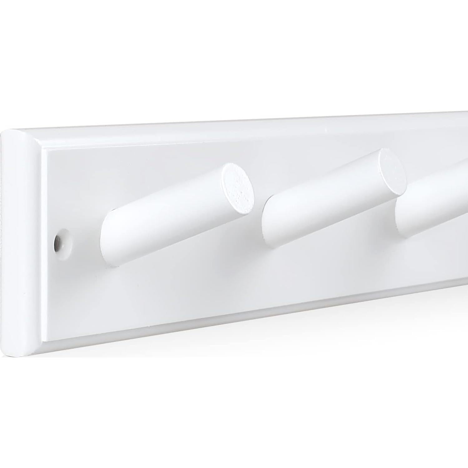 Perchero de Madera Horkmous Blanco 5 Ganchos 43.18 cm