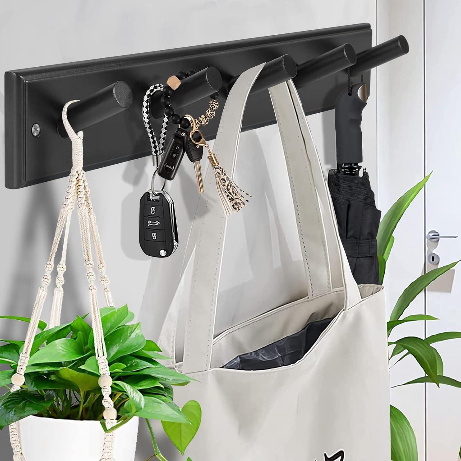 Perchero de Madera Horkmous Blanco 5 Ganchos 43.18 cm