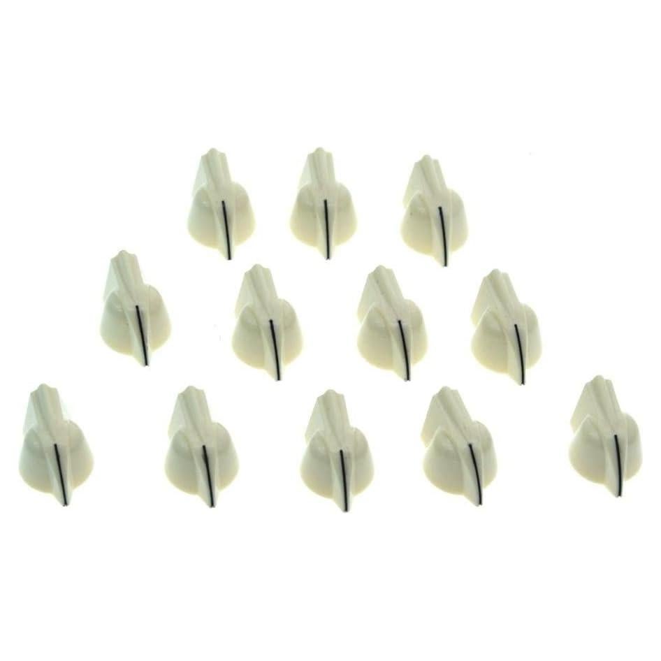 Dopro Perillas de Potenciómetro Mini Vintage 12-Pack Blanco Envejecido