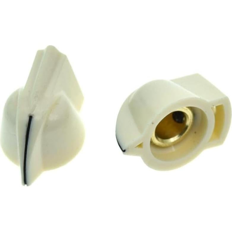 Dopro Perillas de Potenciómetro Mini Vintage 12-Pack Blanco Envejecido