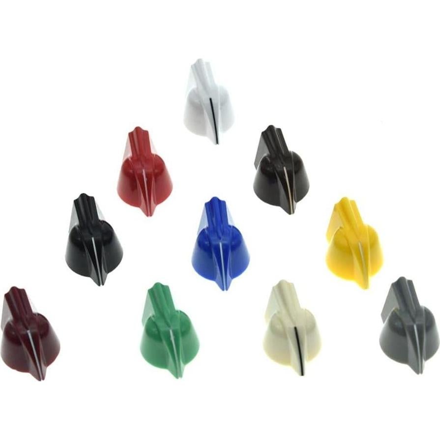 Dopro Perillas de Potenciómetro Mini Vintage 12-Pack Blanco Envejecido