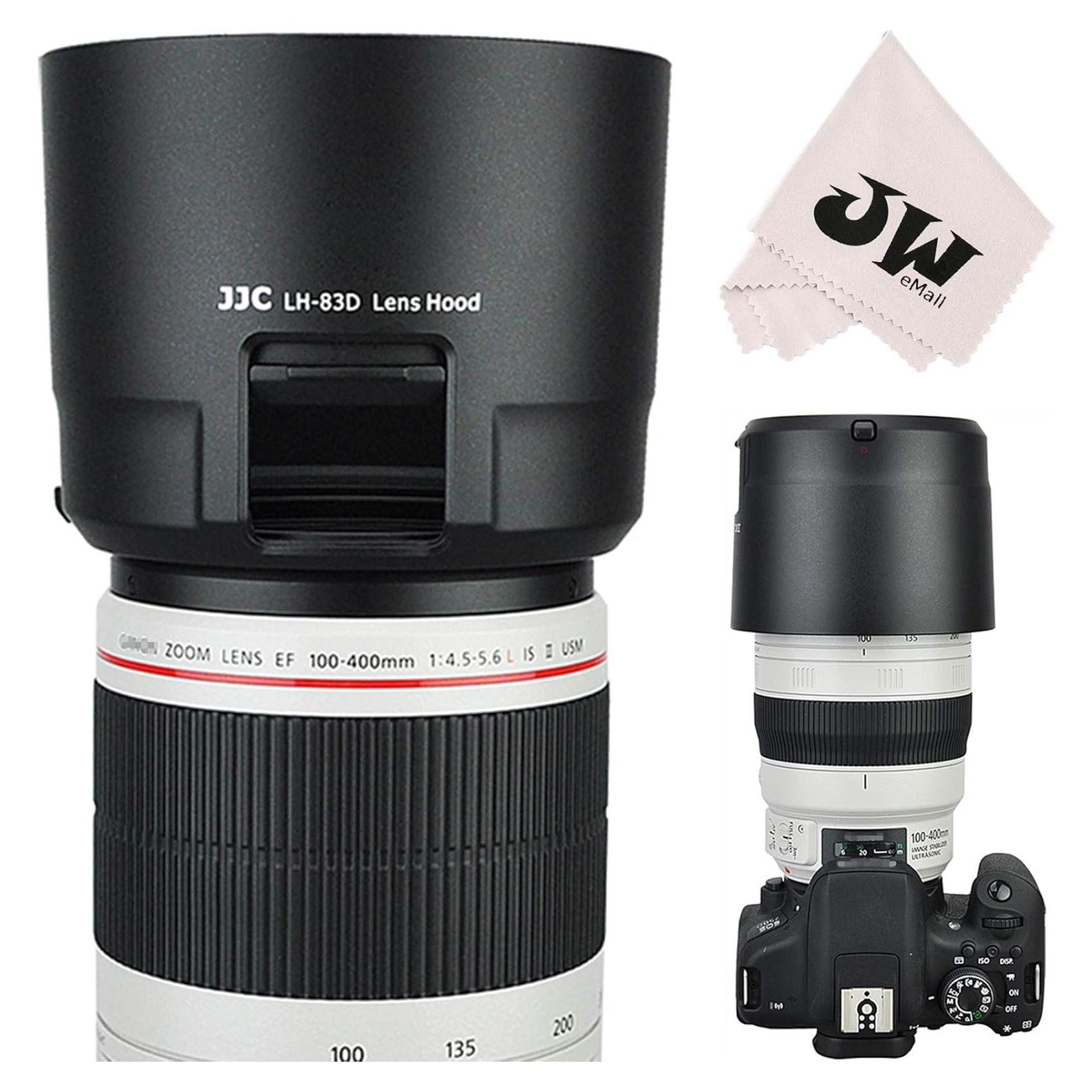 Capucha de Lente JJC LH-83D para Canon EF 100-400mm con Ventana