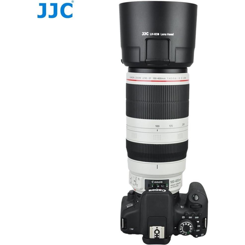 Capucha de Lente JJC LH-83D para Canon EF 100-400mm con Ventana