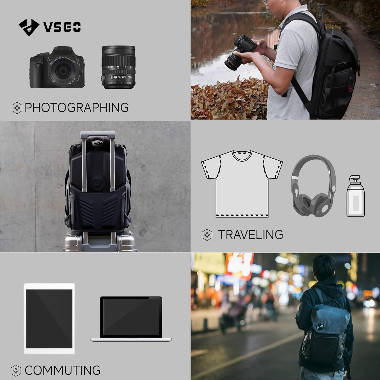 Mochila Profesional VSGO 20L para Cámara DSLR/SLR Impermeable