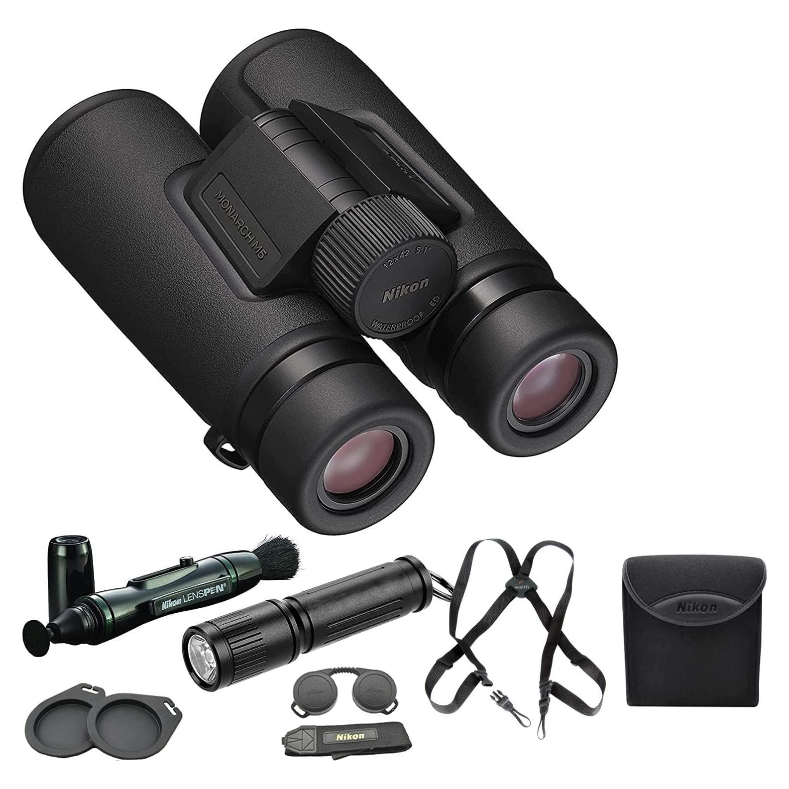 Binoculares Nikon Monarch M5 12x42 A Prueba de Agua con Accesorios