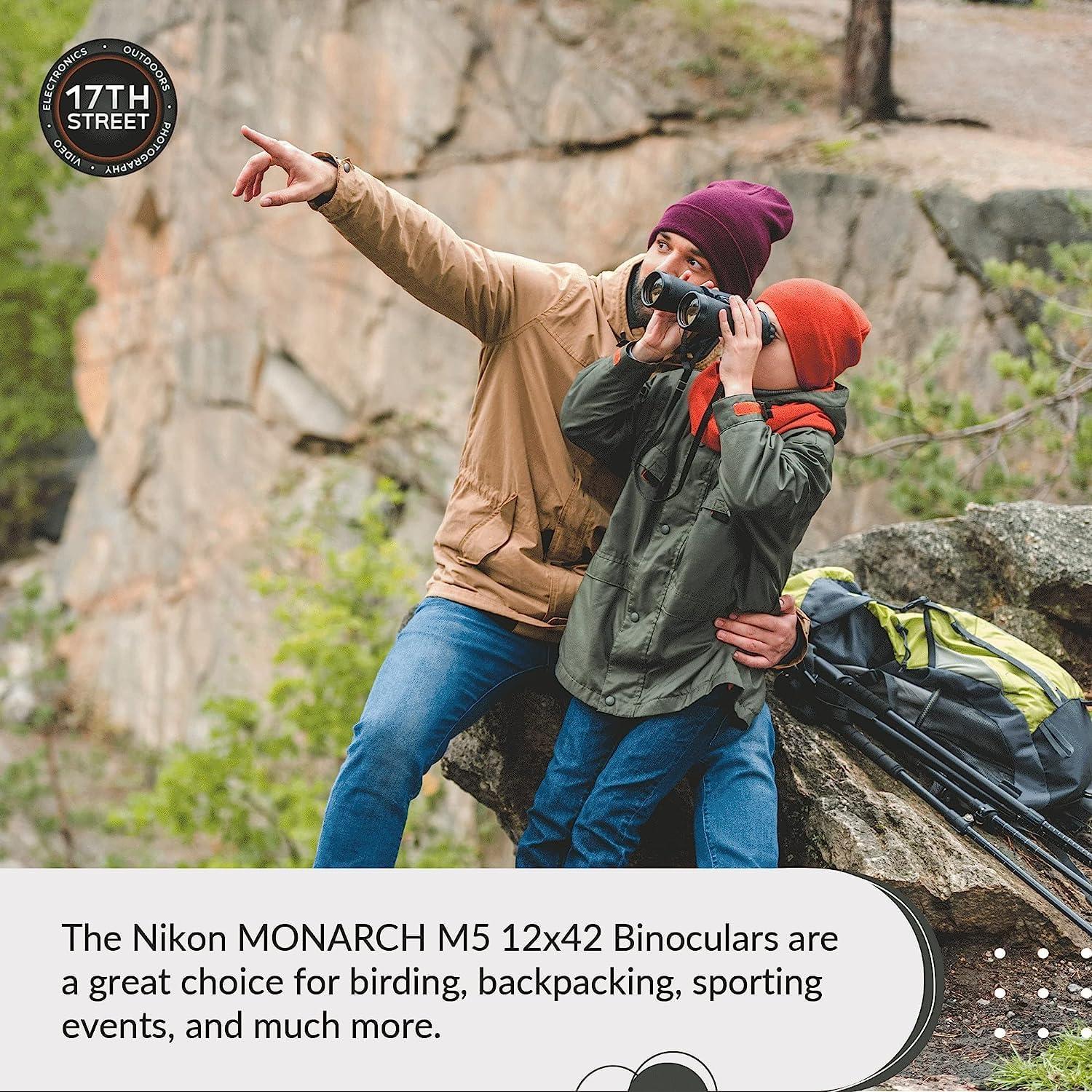 Binoculares Nikon Monarch M5 12x42 A Prueba de Agua con Accesorios