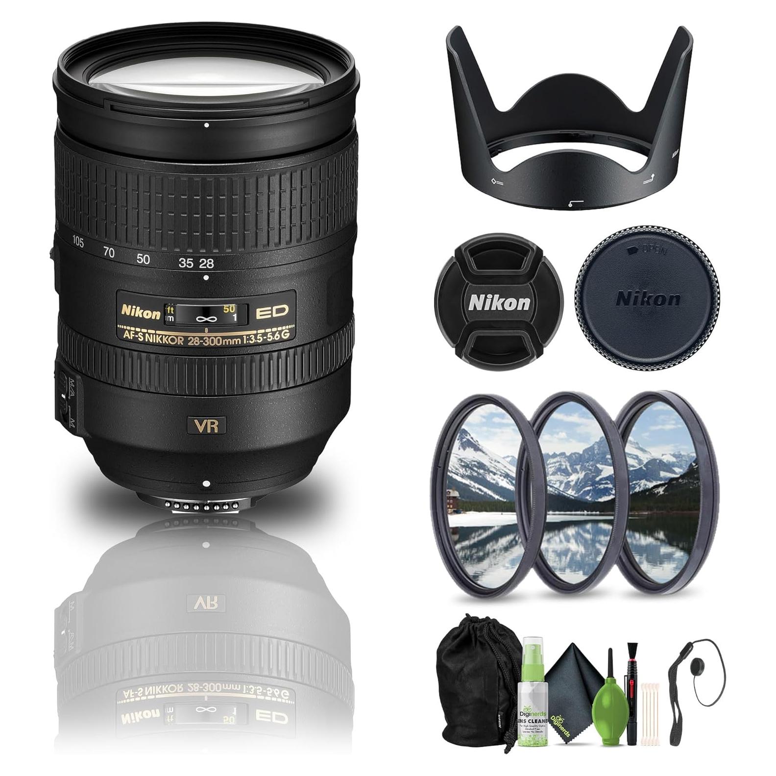 Lente Nikon AF-S NIKKOR 28-300mm f/3.5-5.6G ED VR + Kit