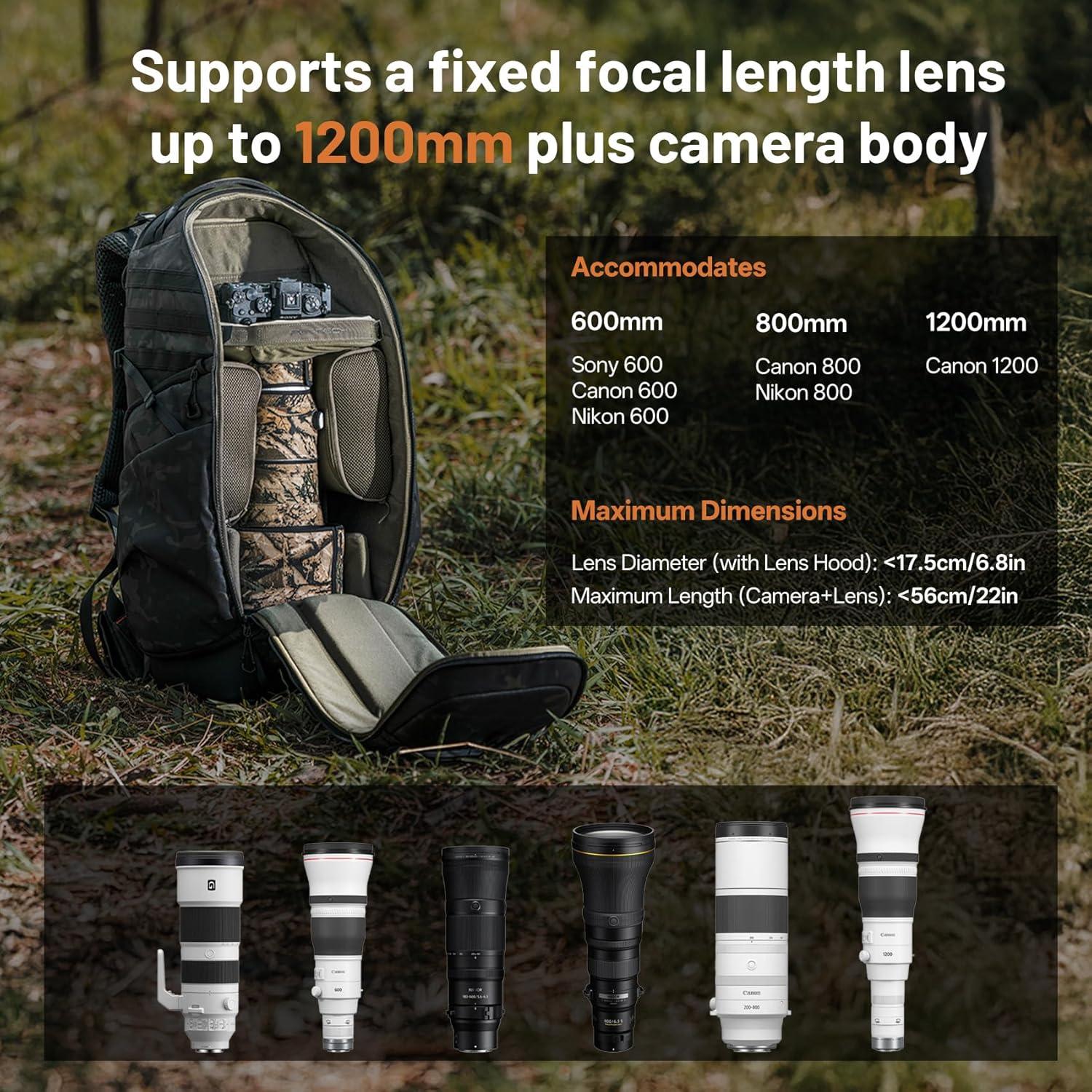 Mochila Fotográfica PGYTECH OnePro para DSLR hasta 1200mm