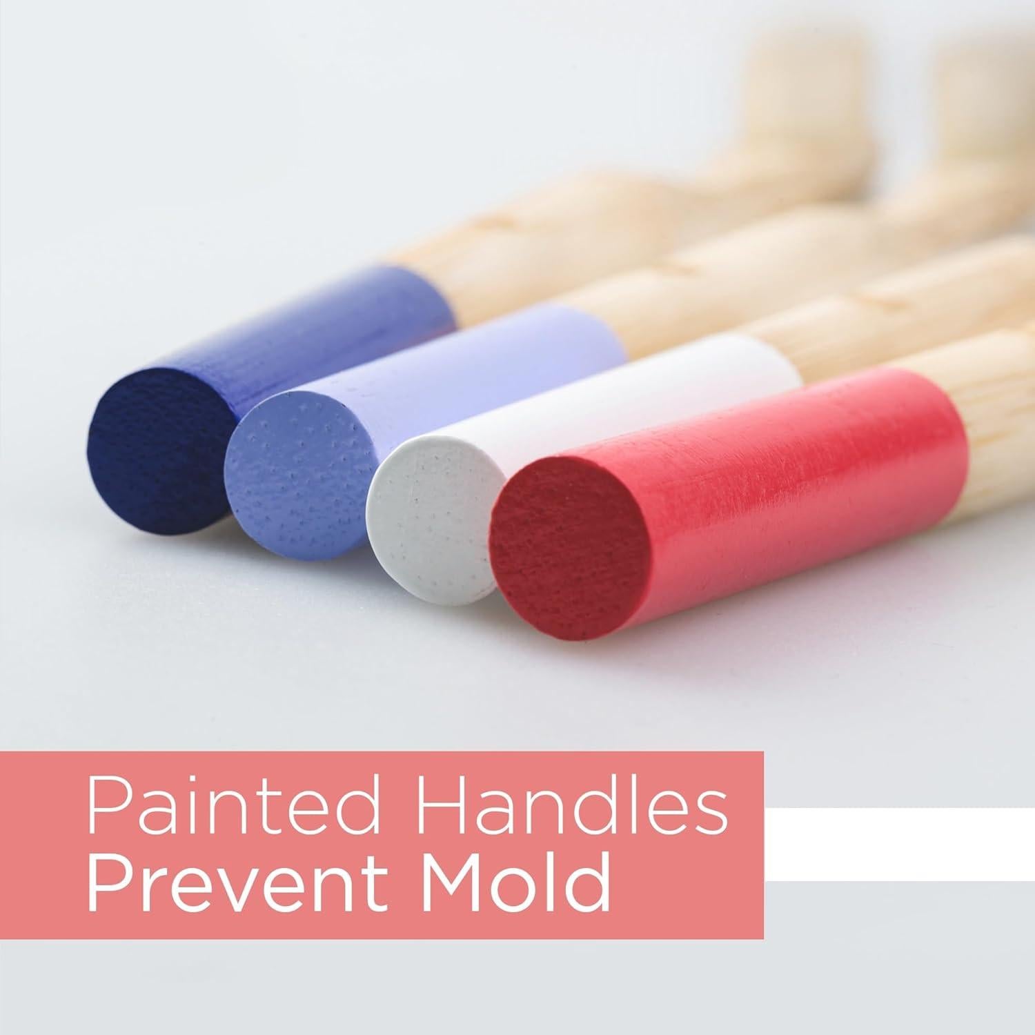 Cepillo de dientes de bambú Native Birds set de 4 cerdas medianas