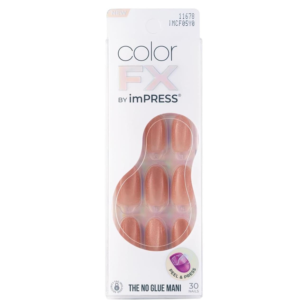 KISS imPRESS Uñas Postizas Sin Pegamento 30 Pcs Medianas