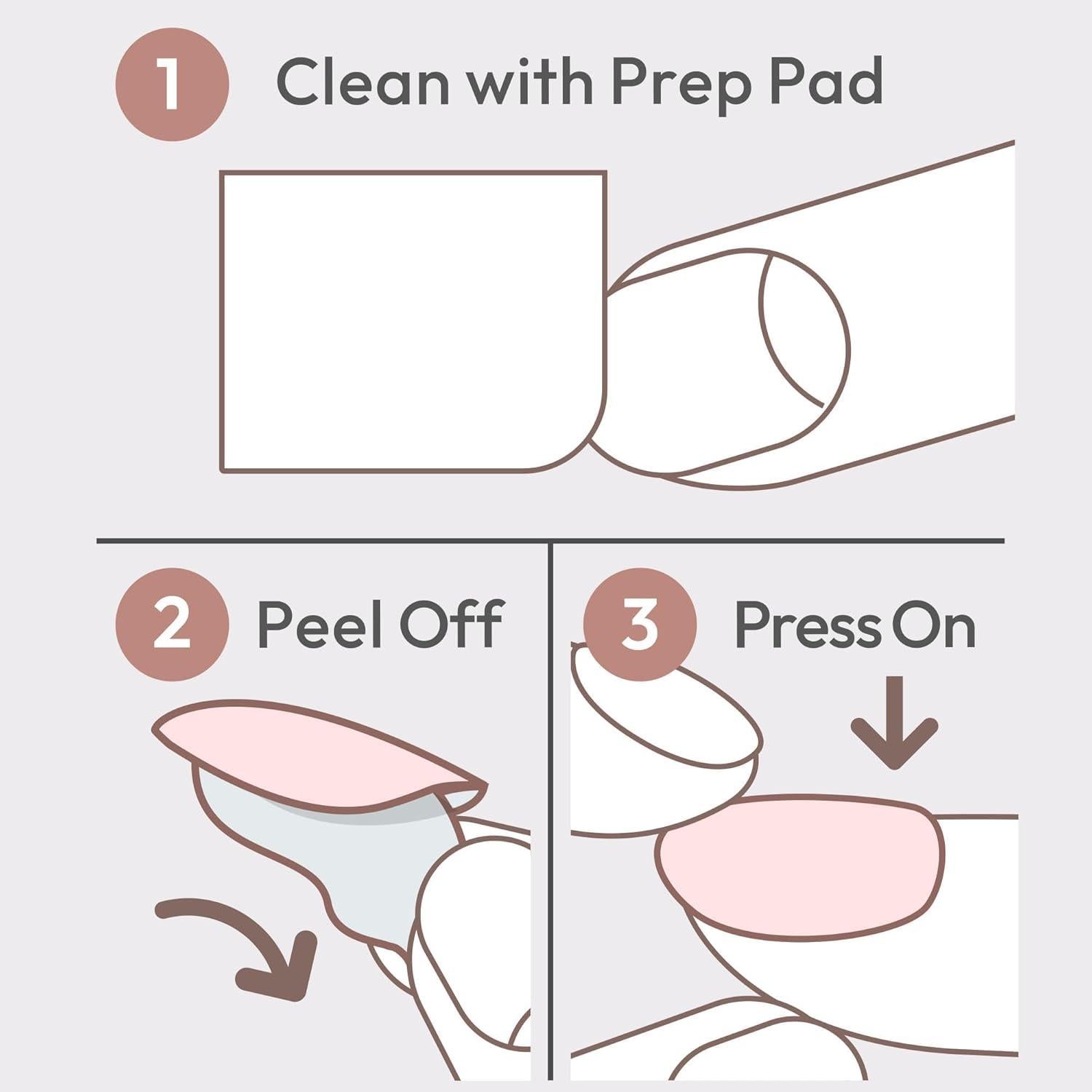 KISS imPRESS Uñas Postizas Sin Pegamento 30 Pcs Medianas