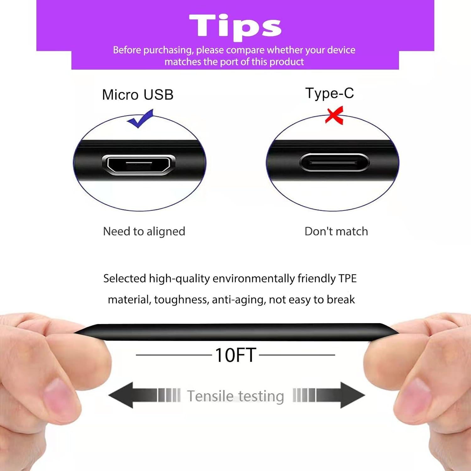 Cable de Carga 3m para Fujifilm Instax Mini y Polaroid