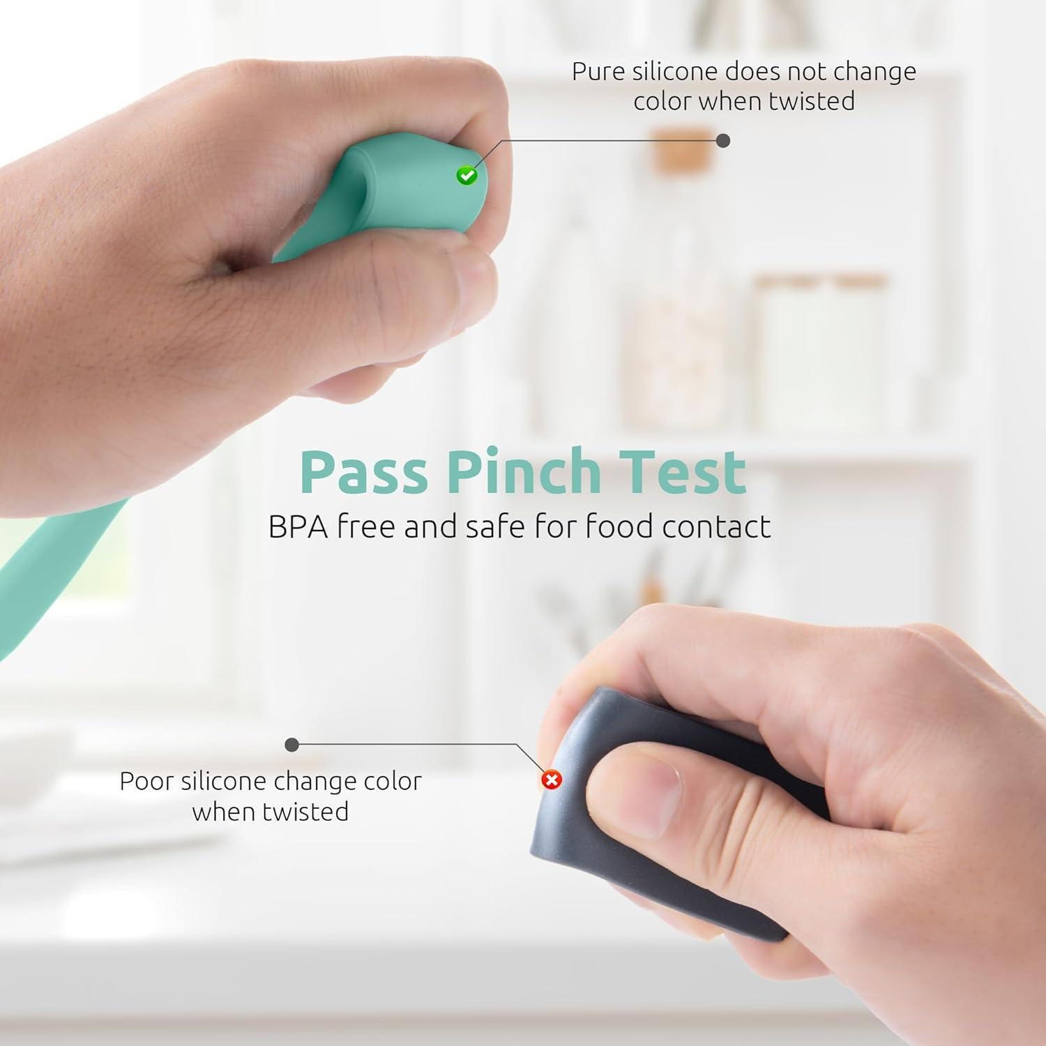 Espátula de Silicona U-Taste 25.4cm Resistente al Calor Aqua Sky