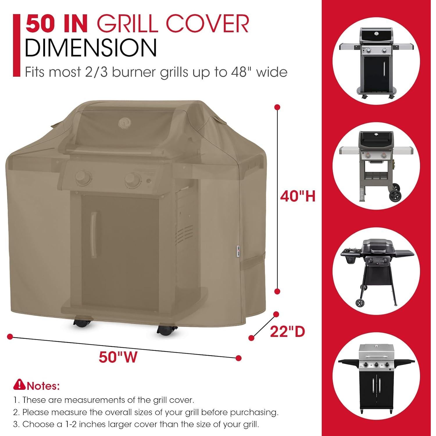 Cubierta de Parrilla Unicook 50 Pulgadas Resistente al Agua