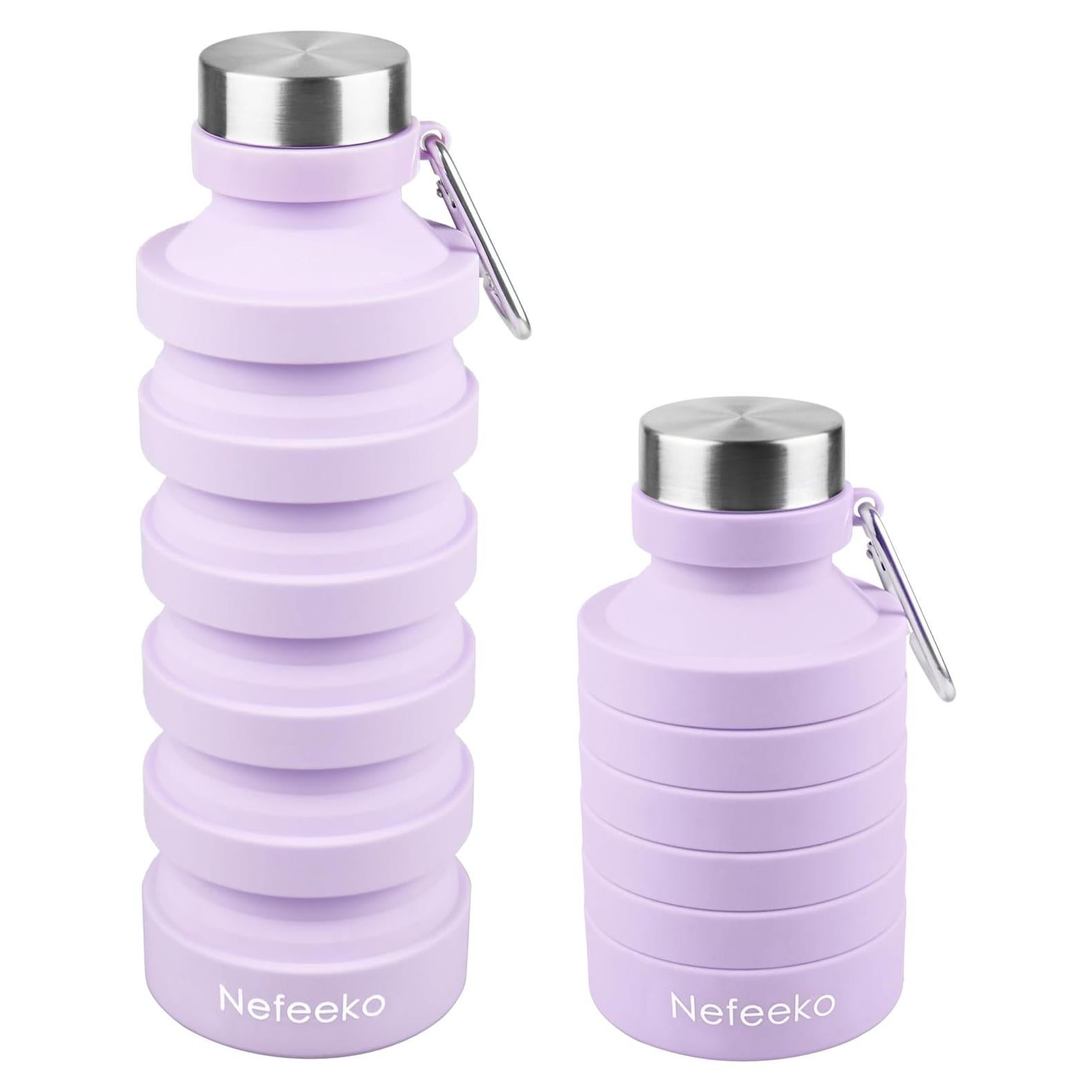 Botella de Agua Plegable Nefeeko 532ml Silicona a Prueba de Fugas