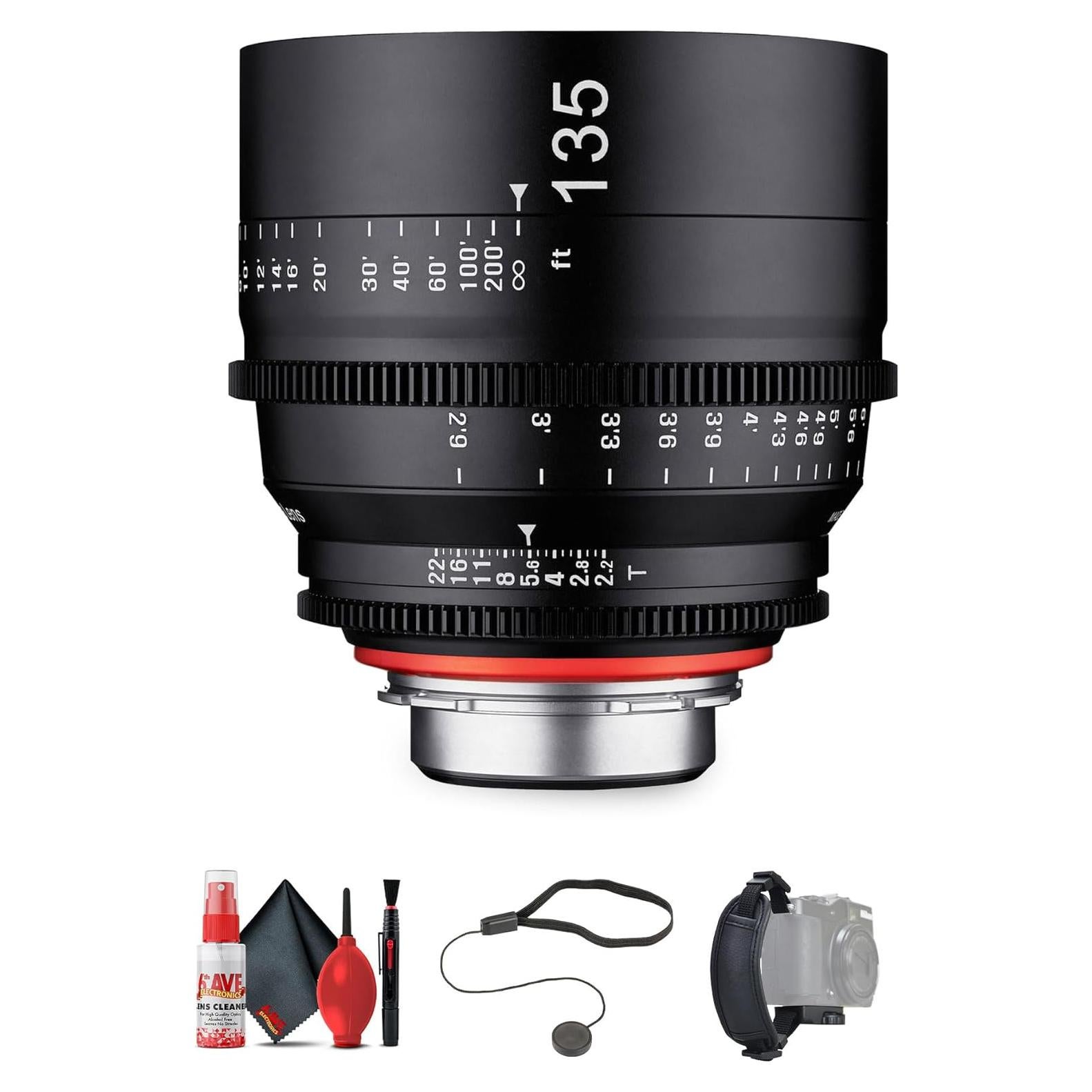 Lente Cine Rokinon Xeen 135mm T2.2 MFT - Kit Completo