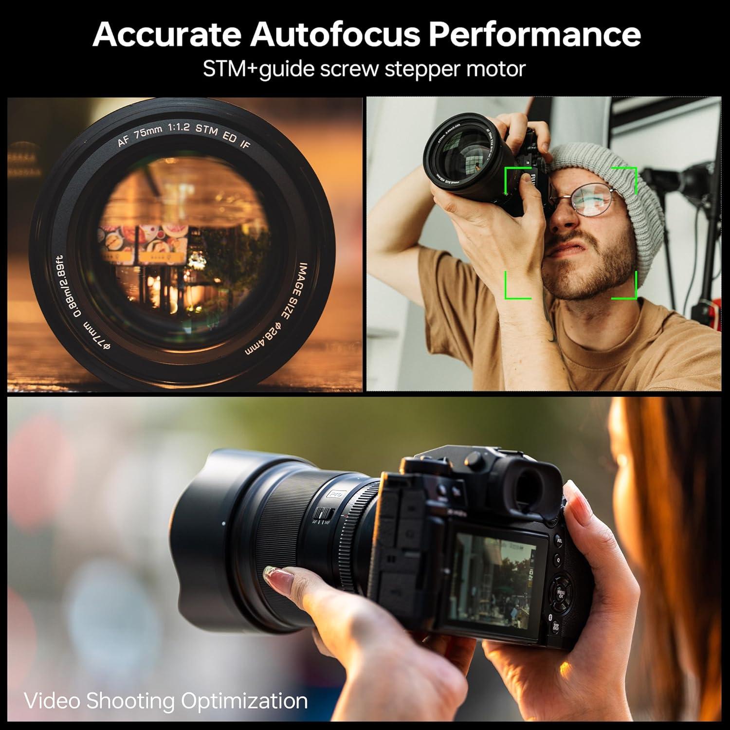 Lente VILTROX 75mm F1.2 E + Filtro 77mm para Sony