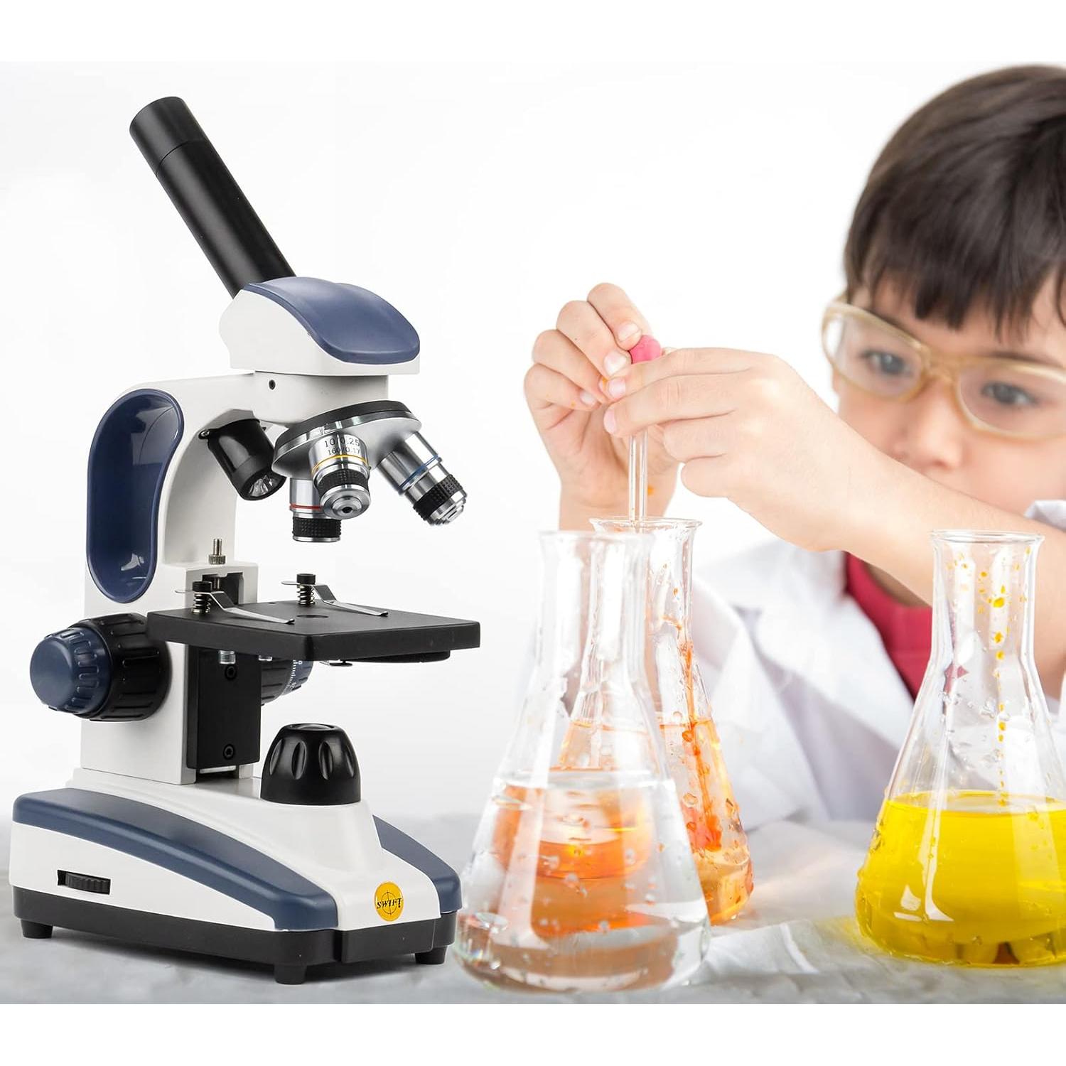 Microscopio Monocular SWIFT SW200DL 40X-1000X Doble Luz