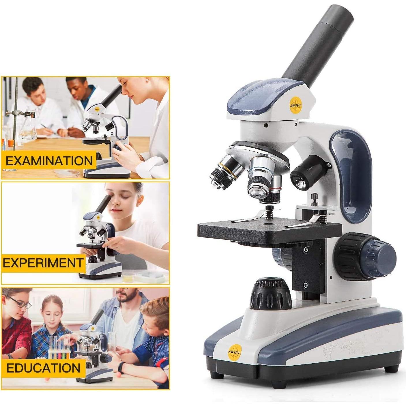 Microscopio Monocular SWIFT SW200DL 40X-1000X Doble Luz