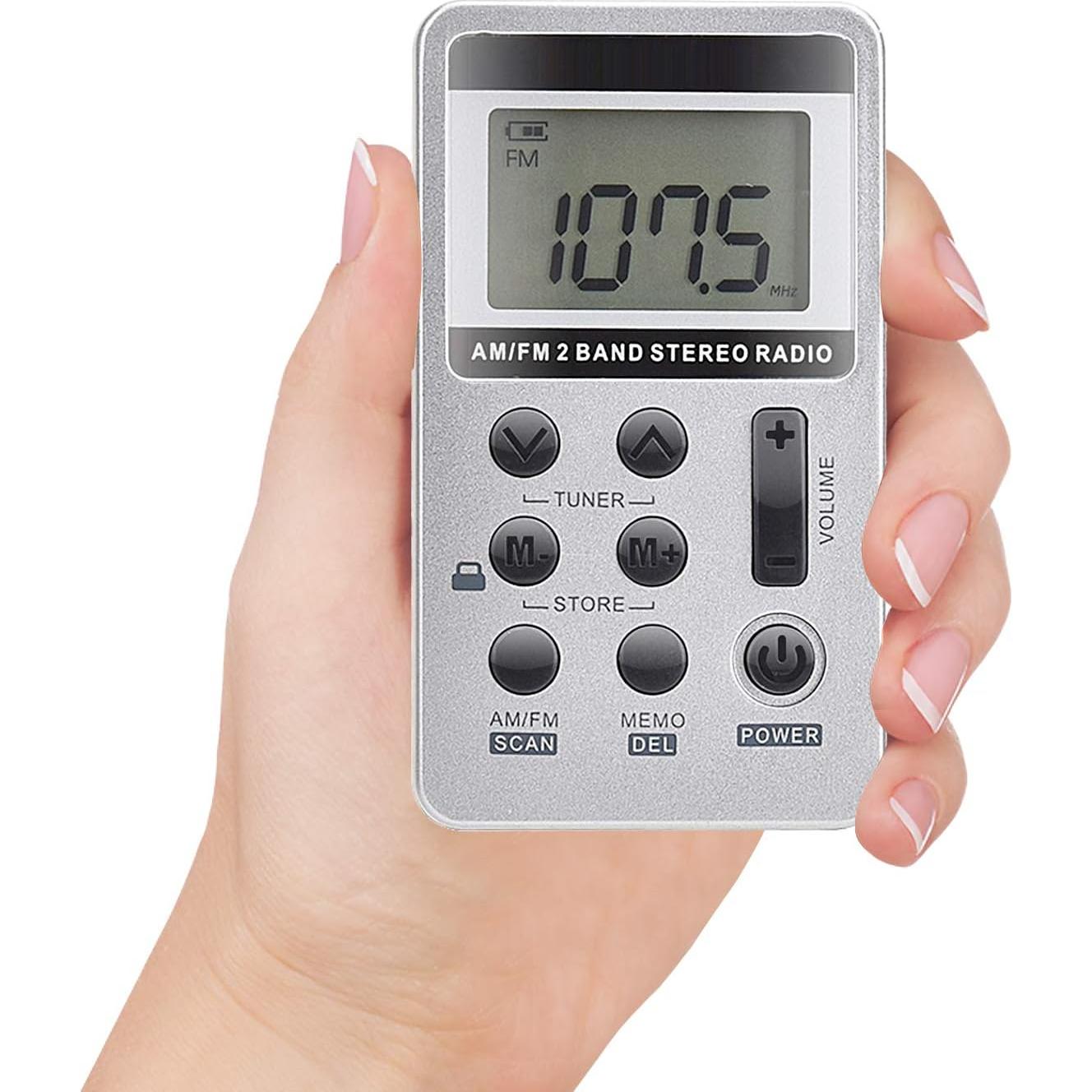 Radio Portátil AM FM Vnaovd HRG-S1 Batería Recargable