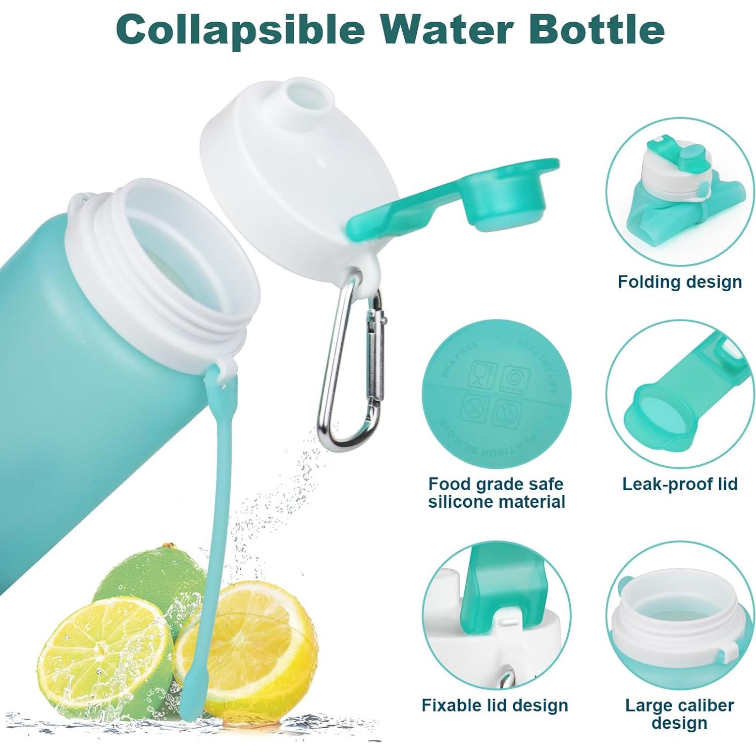 Botella de Agua Plegable PLTCAT 550ml A Prueba de Fugas