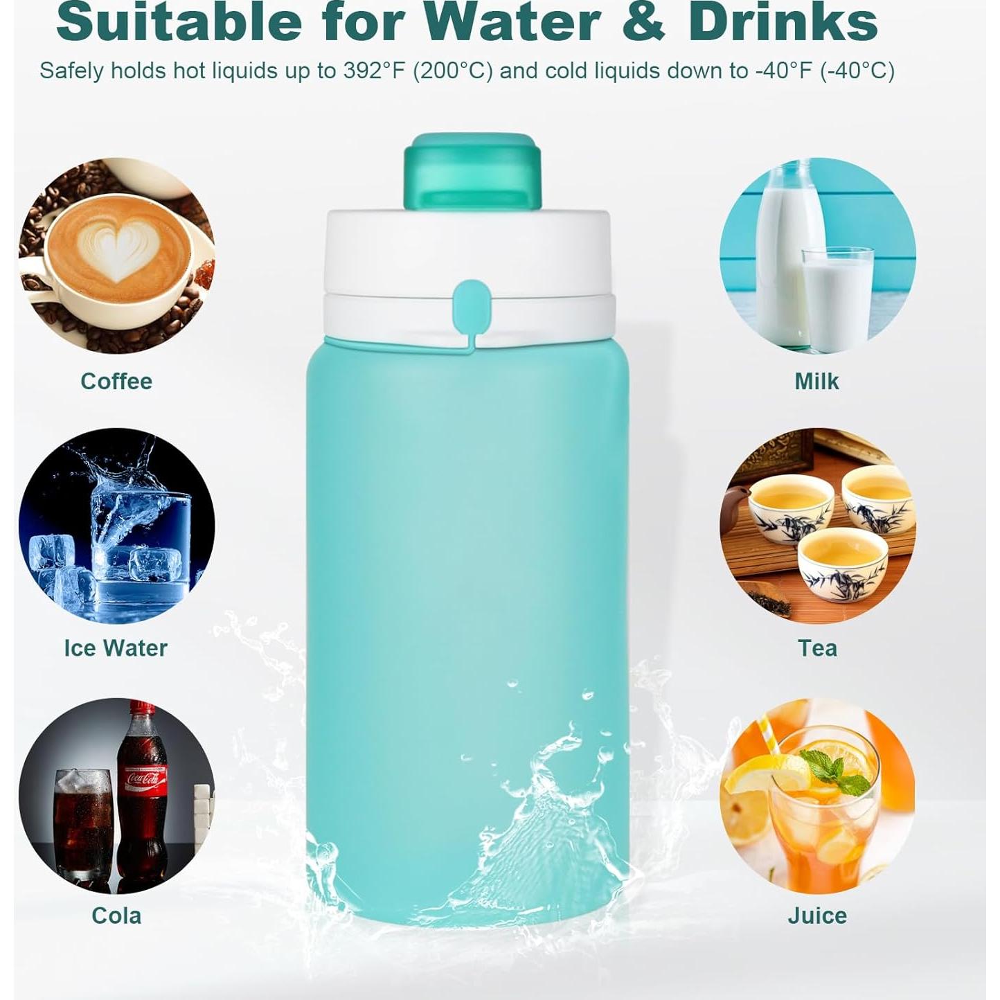 Botella de Agua Plegable PLTCAT 550ml A Prueba de Fugas