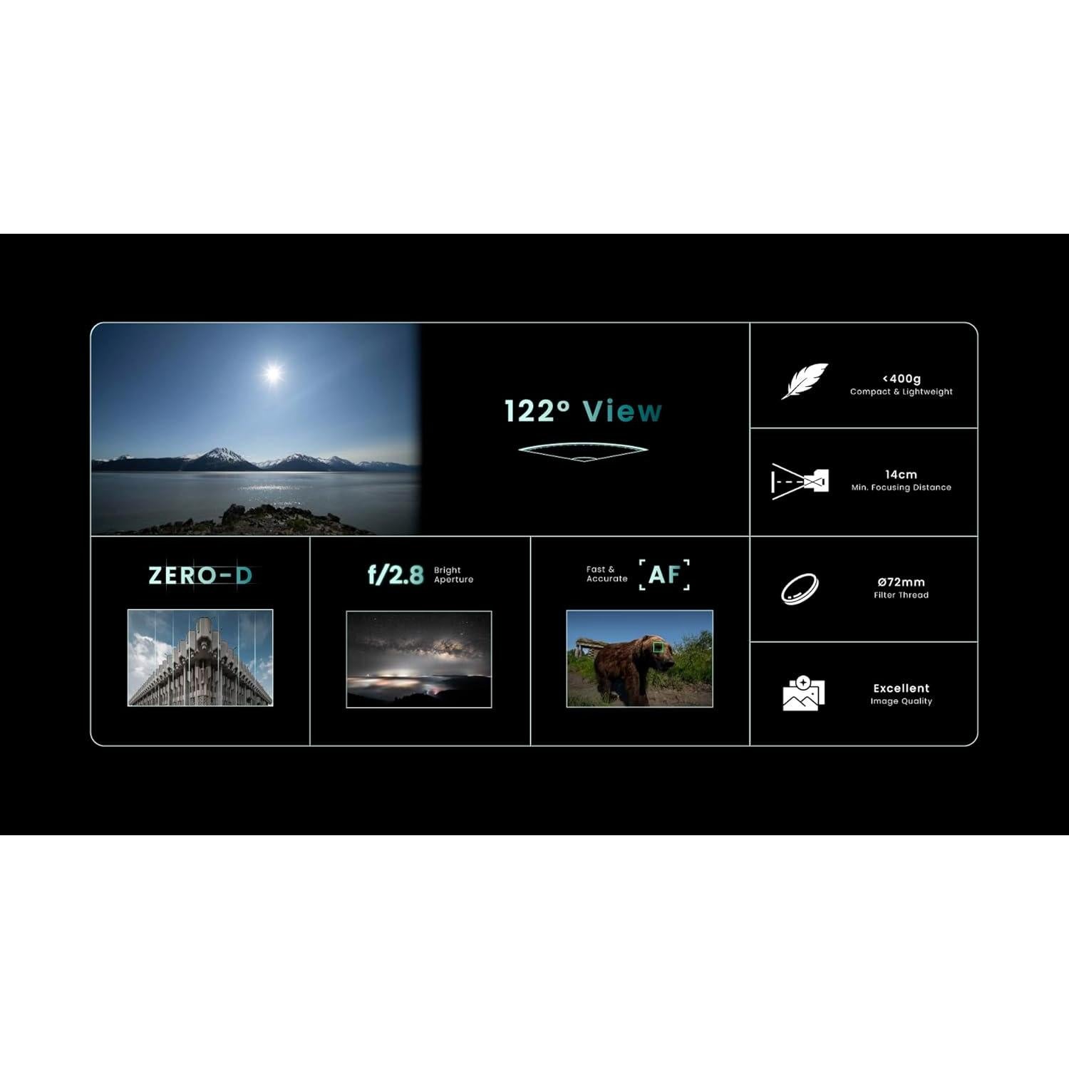 Lente Laowa 12mm f/2.8 Lite Zero-D para E-Mount - Ultra Gran Angular