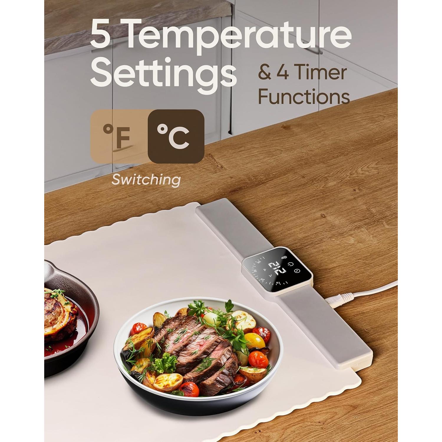 Alfombrilla Calentadora Eléctrica MONJAPANDI 61x41 cm 250W