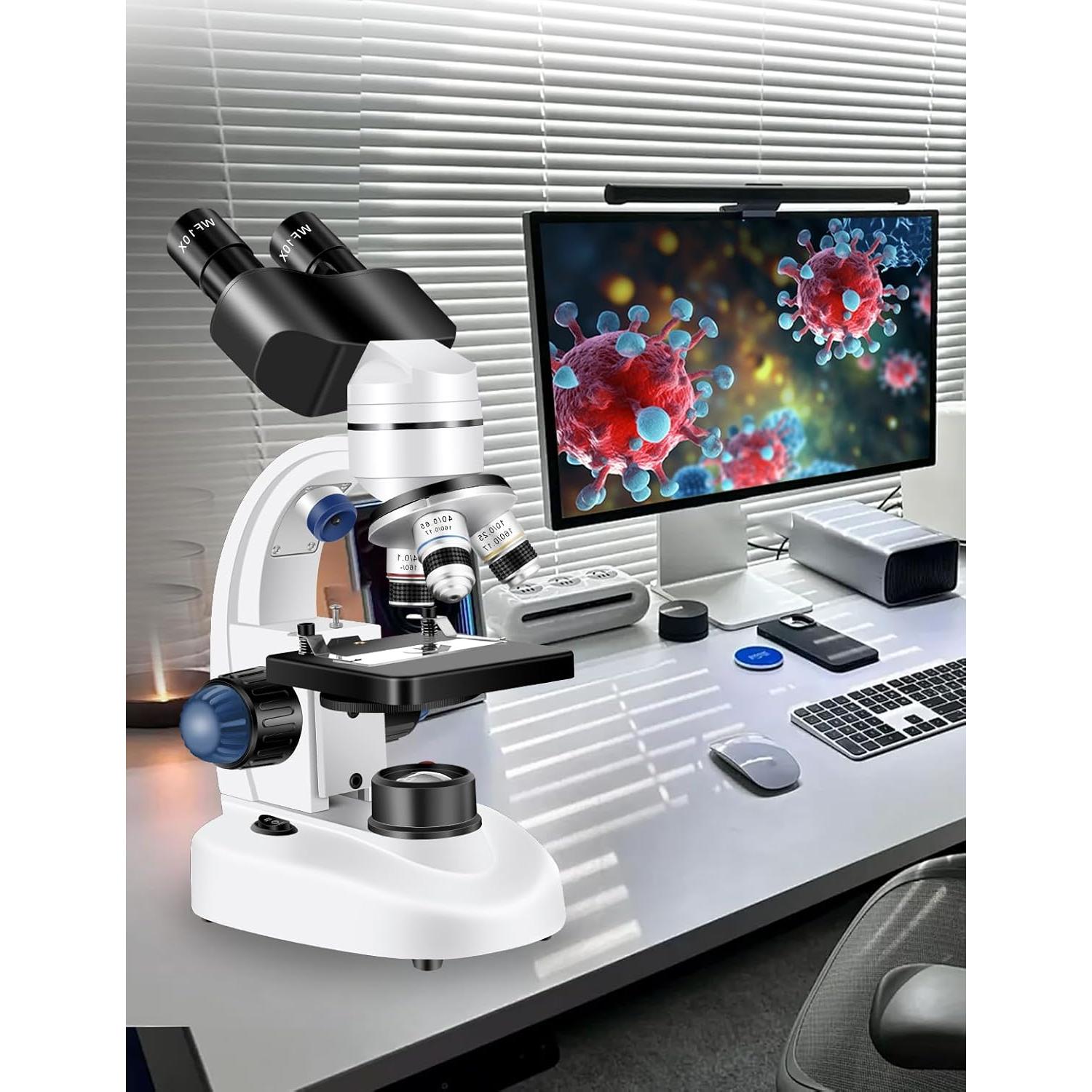 Microscopio Binocular Woehrsh 40X-2000X con Cámara USB