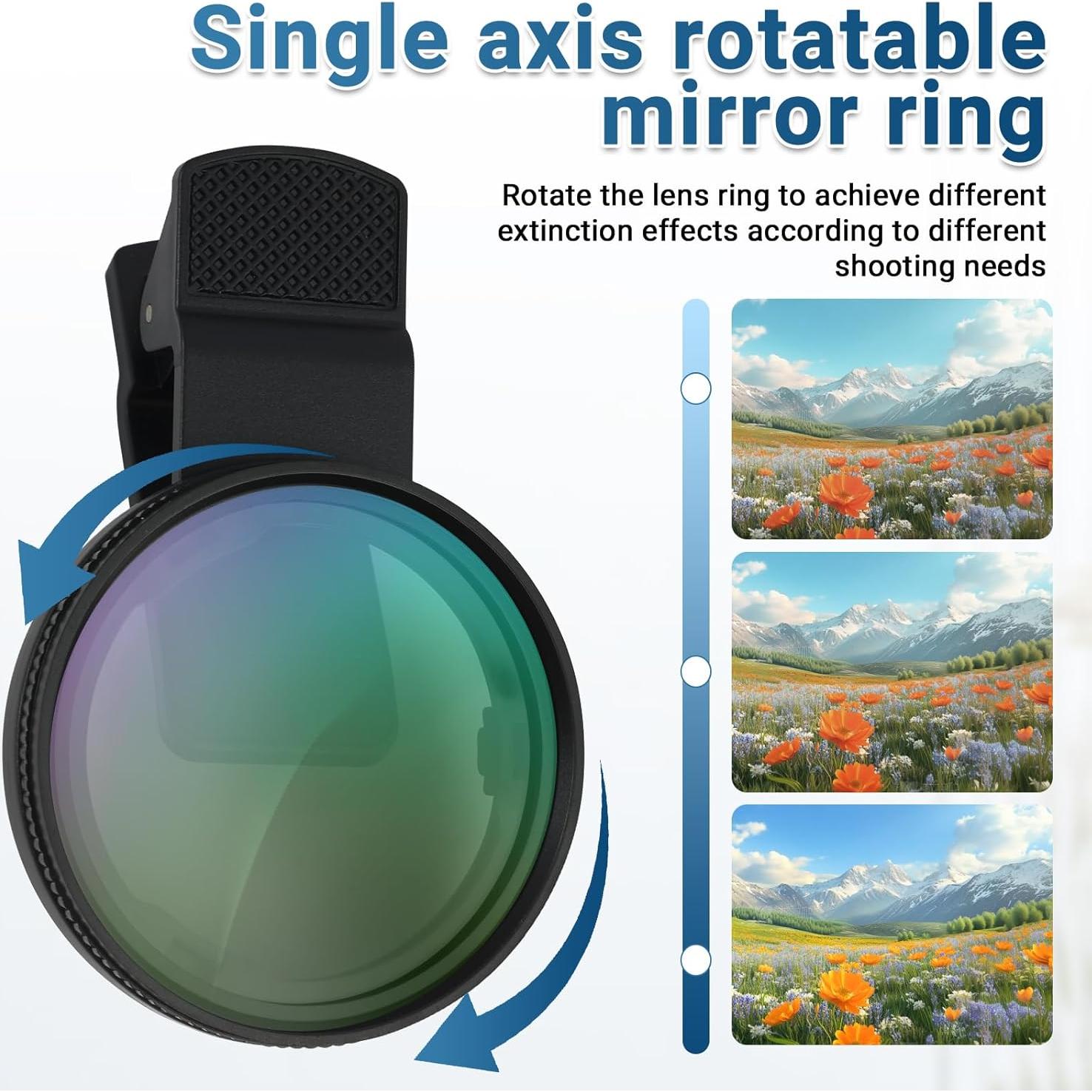 Filtro Polarizador 52mm OMASUNB CPL para Smartphones