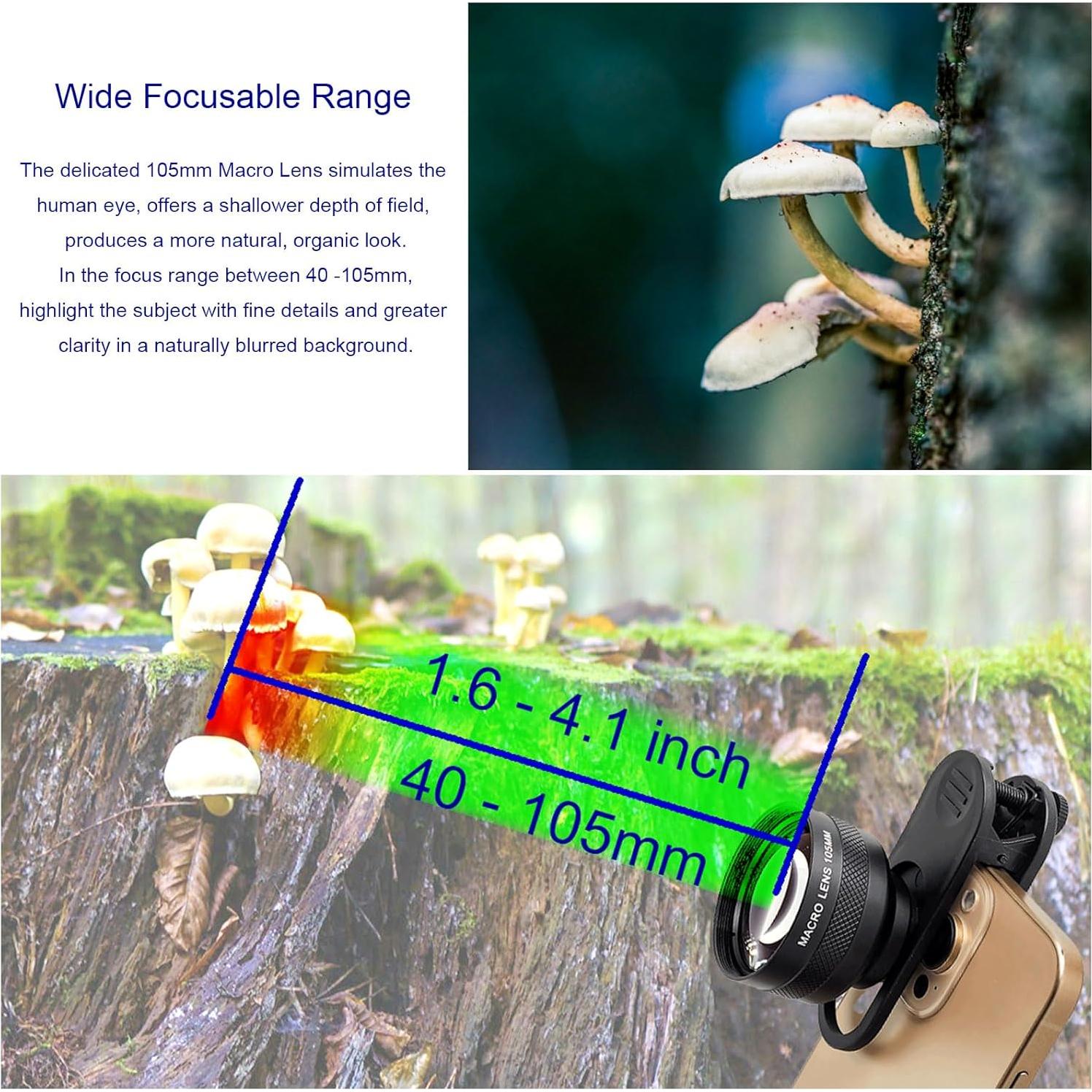 Lente Macro 105mm FotoZ para Smartphones iPhone y Samsung