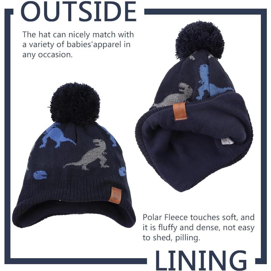 Gorro y bufanda de invierno JANGANNSA para bebé unisex